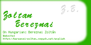 zoltan bereznai business card